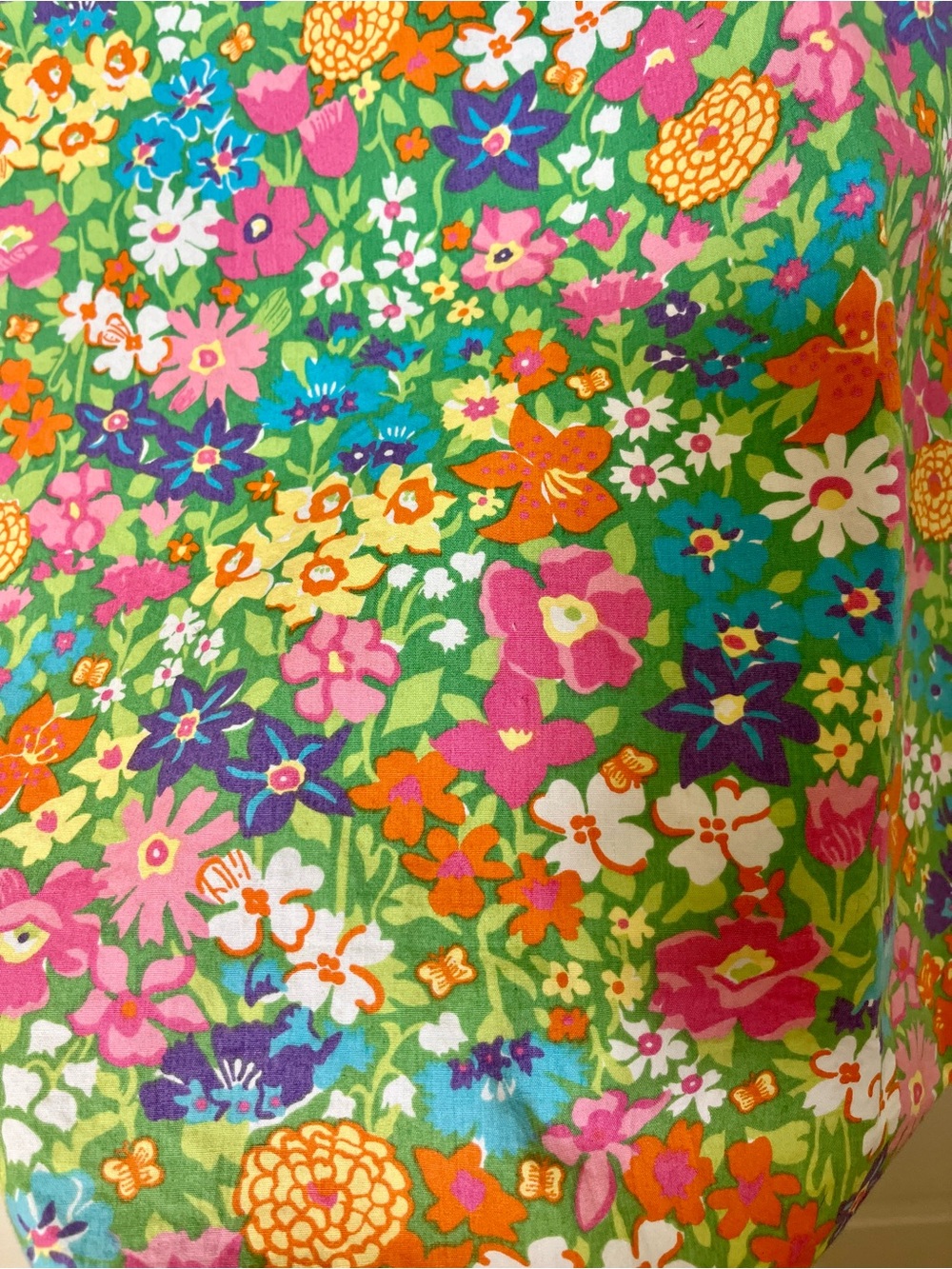 Vintage Lilly Pulitzer White Label Floral Longline Button-Up Shirt Cover-Up Sz M - Picture 4 of 5